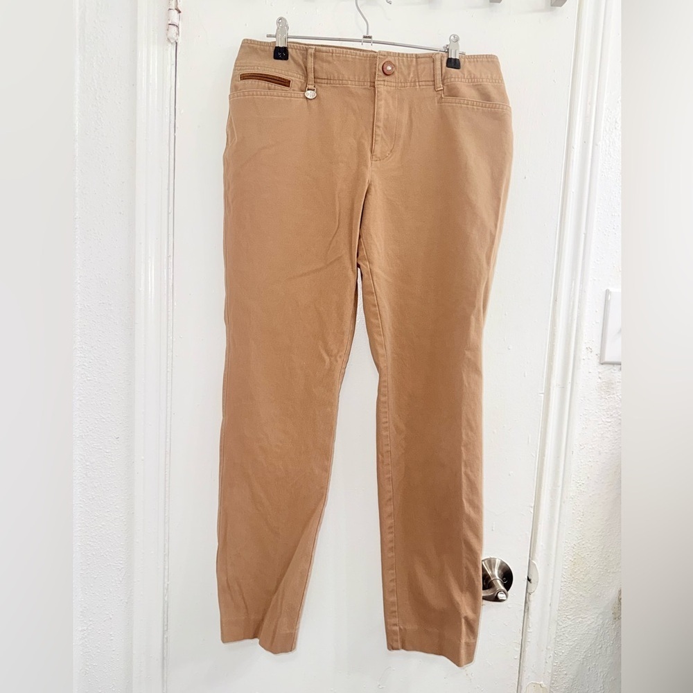 Lauren Ralph Lauren Women's Bootcut Tan Pants Size 8 Cotton/Blend Pockets